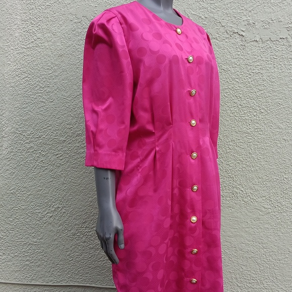 MS CHAUS VINTAGE 10 BUTTON PINK BUBBLE DRESS (HONG KONG) - Picture 5 of 17